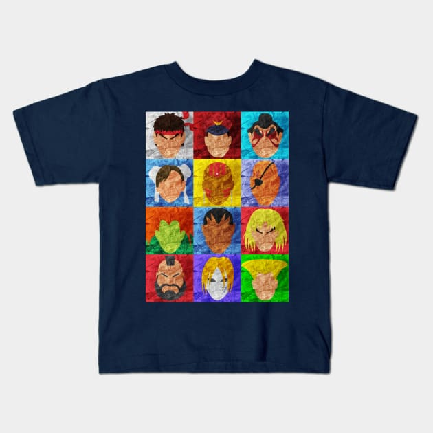 Street Fighter Pop Art Kids T-Shirt by JRLunaArt